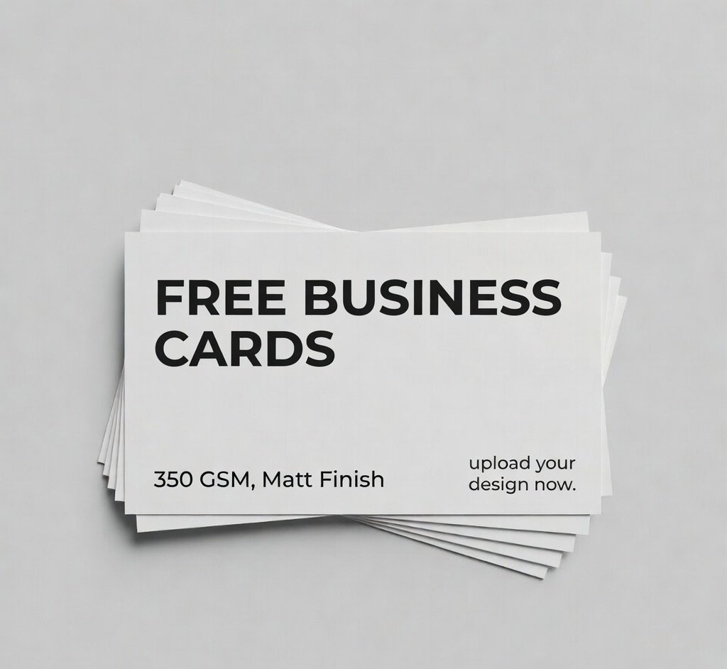 Free 1,000 Business Cards — 350 GSM, Matte Finish