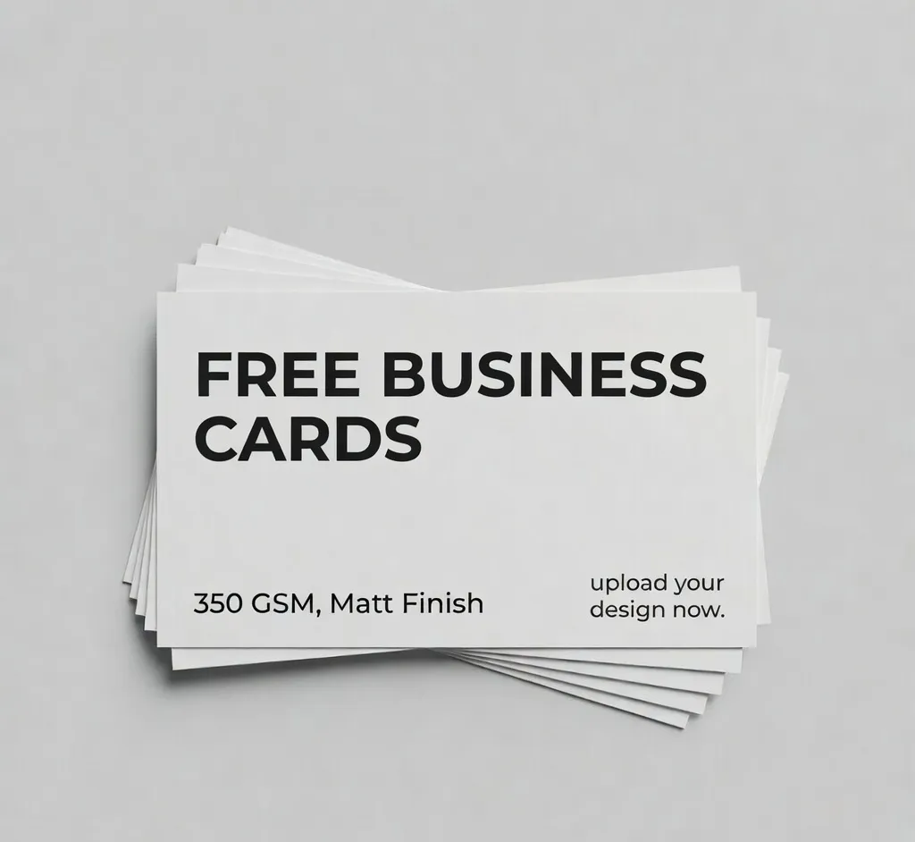 Free 1,000 Business Cards — 350 GSM, Matte Finish