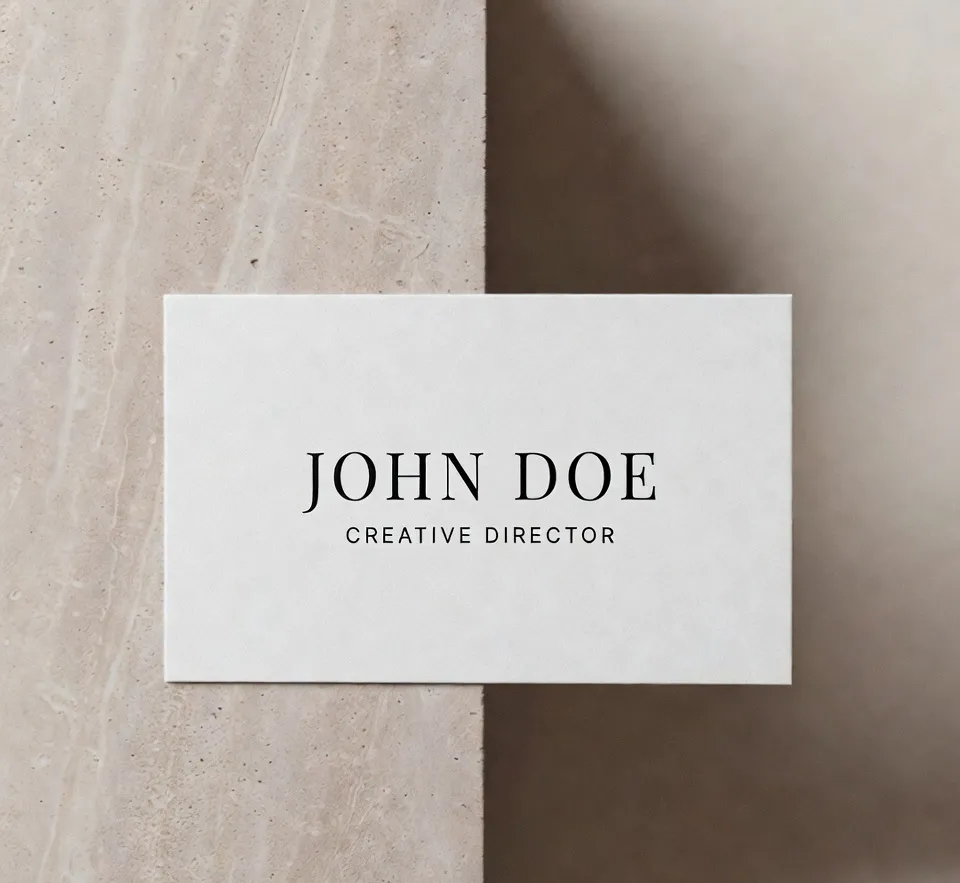 Minimal business card design